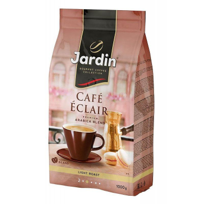 Кофе в зернах Jardin 'Cafe Eclair' обжарка светлая 1000г в вакуумном пакете