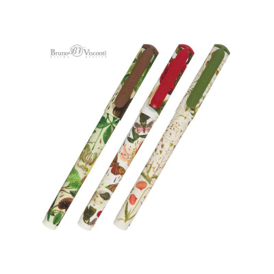 Ручка шариковая BrunoVisconti® DreamWrite 0.7мм синие чернила 3 дизайна 'Flora. Bloom flowers'