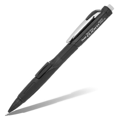 Карандаш автоматический 0.5мм Pentel 'Click Twist-Erase' с боковой кнопкой подачи грифеля черный