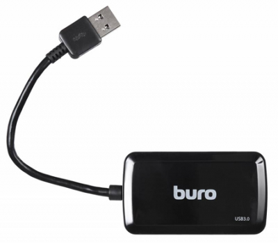 Разветвитель USB 3.0 Buro 4 порта черный