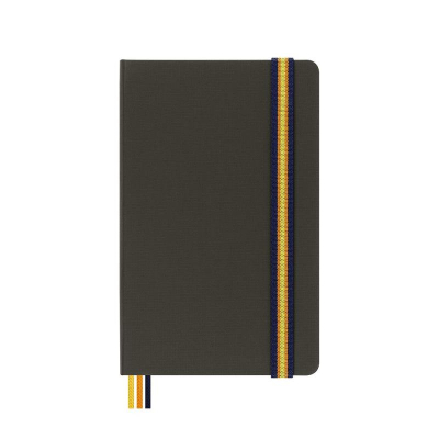 Записная книжка A5 120л без линовки Moleskine® LE K-WAY Large твердая обложка на резиновой застежке зеленая