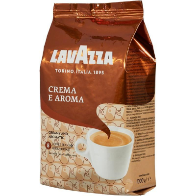 Кофе в зернах Lavazza 'Crema e Aroma' обжарка средняя 1000г в вакуумном пакете