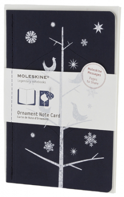 Набор для письма Moleskine® Large 'Ornament Card Birds' синий