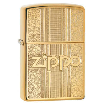 Зажигалка бензиновая Zippo Classic с покрытием High Polish Brass' золотистая