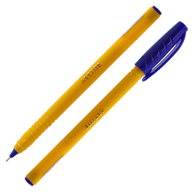 Ручка шариковая deVENTE 0.7мм 'Triolino Sun' игольчатый стержень трехгранный корпус синяя