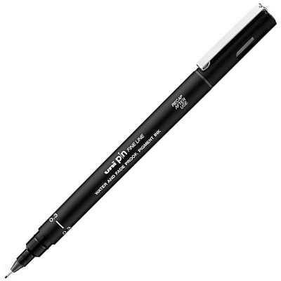 Ручка капиллярная художественная Uni Pin Fine Line d-0.30мм черная