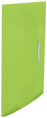 Папка с резиновой застежкой пластиковая A4 до 150л с 3 клапанами Esselte Vivida PP 0.5мм зеленая