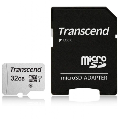 Карта памяти micro SDHC Transcend 32Gb Class 10 с адаптером