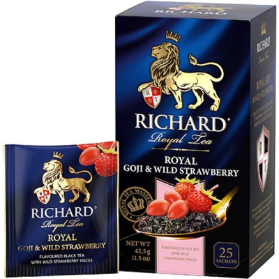 Чай Richard черный 'Royal Goji & Wild Strawberry' индийский с земляникой и ягодами годжи  25пак х 2г