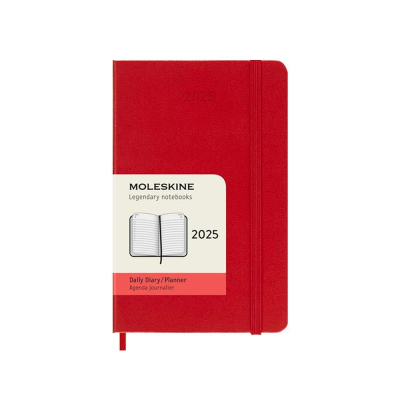 Ежедневник 2025 A6 Moleskine® Classic Soft Pocket 400стр гибкая обложка на резиновой застежке красный