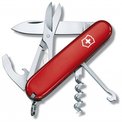 Нож  91мм Swiss Army Knives 15 функций Compact красный