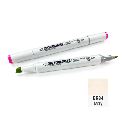 Маркер художественный спиртовой Sketchmarker слоновая кость двусторонний