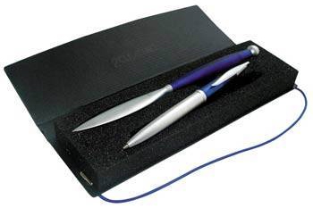 Blue Magic MH ручка+нож для конвертов матовый хром/синий акрил 