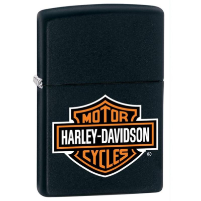 Зажигалка бензиновая Zippo 'Harley-Davidson®' с покрытием Black Matte черная