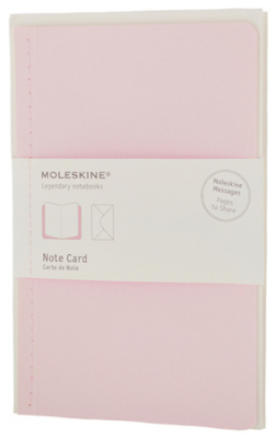 Набор почтовый Moleskine® Large 'Note Card' розовый