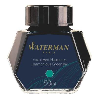 Чернила для перьевой ручки Waterman 50мл водоустойчивые зеленые