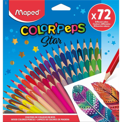 Карандаши  72цв Maped Color'Peps 'Star' трехгранные в картонной коробке