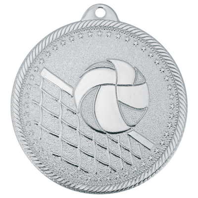 Медаль спортивная волейбол '2 место' d-5см металл серебро