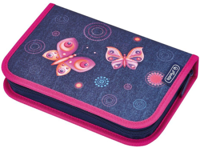 Пенал  с наполнением 31 предмет Herlitz Butterfly Dreams 4-створчатый 
