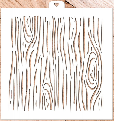 Трафарет для кондитерских изделий Кора дерева 14х14см