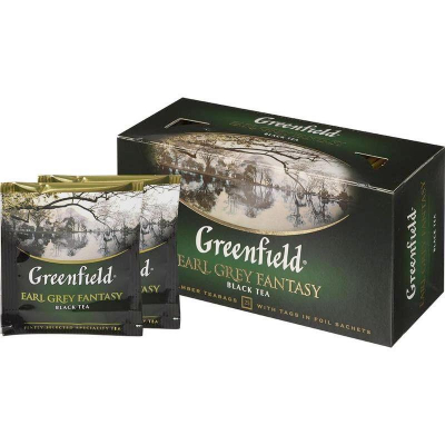 Чай Greenfield черный 'Earl Grey Fantasy' цейлонский с ароматом бергамота  25пак х 2г