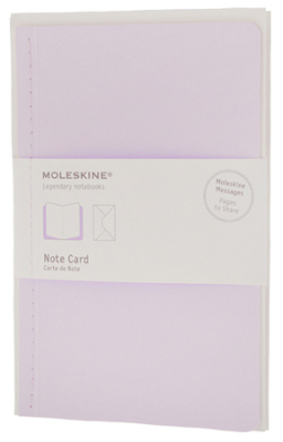 Набор почтовый Moleskine® Large 'Note Card' сиреневый
