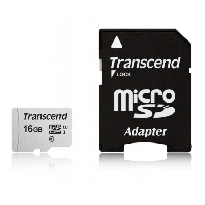 Карта памяти micro SDHC Transcend 16Gb Class 10 с адаптером