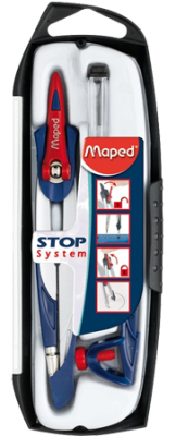 Готовальня  3 предмета Maped Stop System в ударопрочном футляре