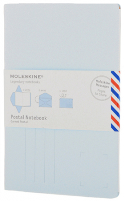 Набор почтовый Moleskine® Large 'Postal Notebook' голубой