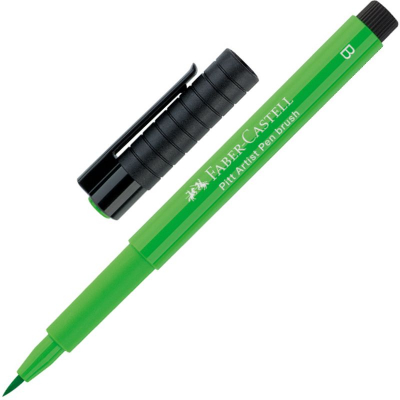 Ручка-кисточка капиллярная художественная Faber-Castell Pitt зеленая листва (112)