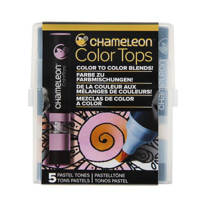Блендеры цветные спиртовые Chameleon Color Tops 5цв пастельные тона