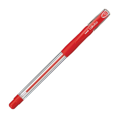 Ручка шариковая Uni-Ball 0.7мм Lakubo с резиновой манжетой красная