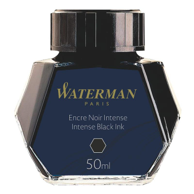 Чернила для перьевой ручки Waterman 50мл водоустойчивые черные
