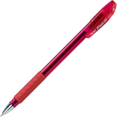 Ручка шариковая Pentel 0.7мм Feel it! трехгранный корпус с резиновой манжетой красная