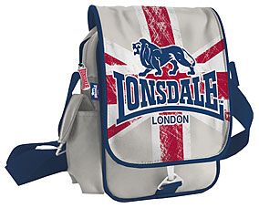 Сумка Lonsdale 16х22х6см на ремне серая