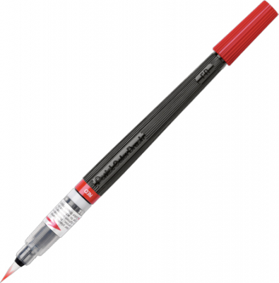Ручка-кисть Pentel Arts Colour Brush с чернилами на водной основе красная