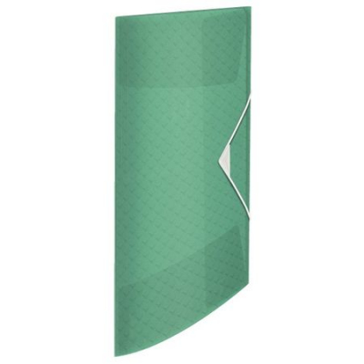 Папка с резиновой застежкой пластиковая A4 до 150л с 3 клапанами Esselte Colour'Ice зеленая