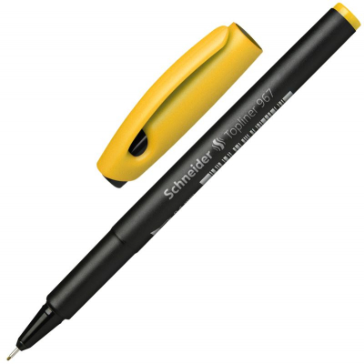 Ручка капиллярная Schneider 0.4мм Topliner 967 желтая
