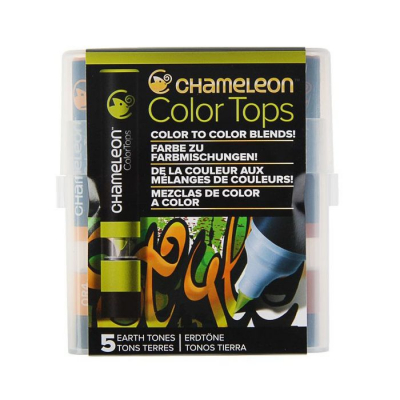 Блендеры цветные спиртовые Chameleon Color Tops 5цв оттенки земли