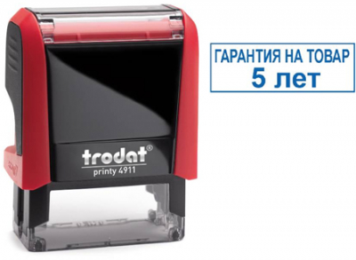 Оснастка для штампа 38х14мм Trodat Printy 4911P4 красный корпус