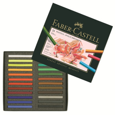 Пастель сухая профессиональная Faber-Castell Studio Polychromos  24цв в картонной коробке