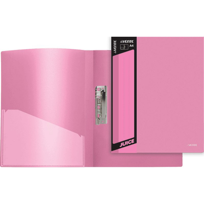Папка с боковым прижимом и внутренним карманом 17мм deVENTE 'Juicy' розовая