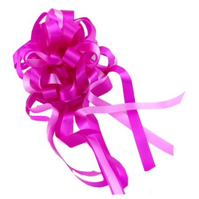 Бант декоративный 380мм 'Комбо' фуксия/розовый полипропилен
