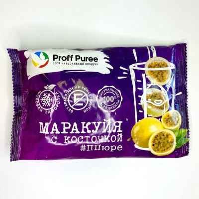 Пюре замороженное Proff Puree ''Маракуйя с косточкой'  250г