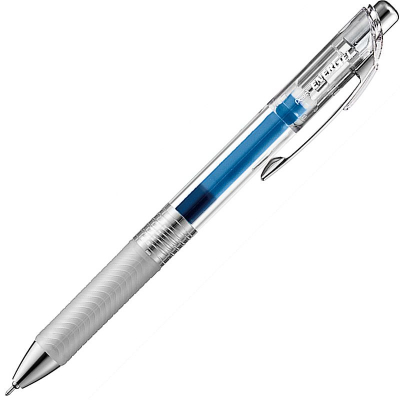 Ручка гелевая автоматическая Pentel 0.5мм EnerGel InFree с резиновой манжетой синяя