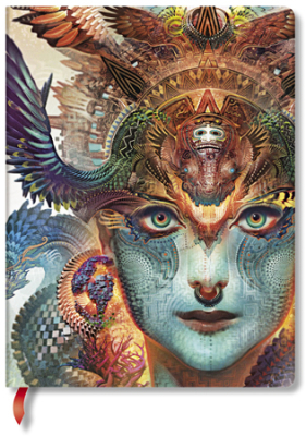 Записная книжка A4-  72л линейка Paperblanks Dharma Dragon Ultra ляссе на резиновой застежке