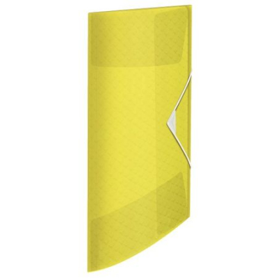 Папка с резиновой застежкой пластиковая A4 до 150л с 3 клапанами Esselte Colour'Ice желтая