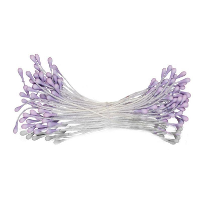 Тычинки с каплевидной головкой матовые Fiorico 85шт фиолетовые