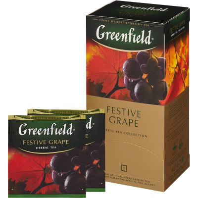 Чай Greenfield травяной 'Festive Grape фруктовый  25пак х 2г