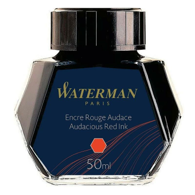 Чернила для перьевой ручки Waterman 50мл водоустойчивые красныe